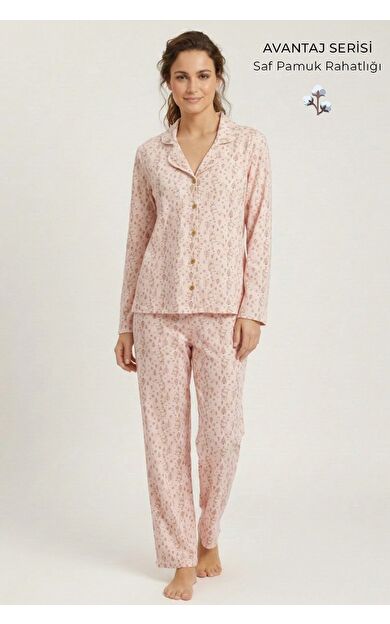 Kadın Tavşan Desenli Pijama Takımı AÇIK SARI