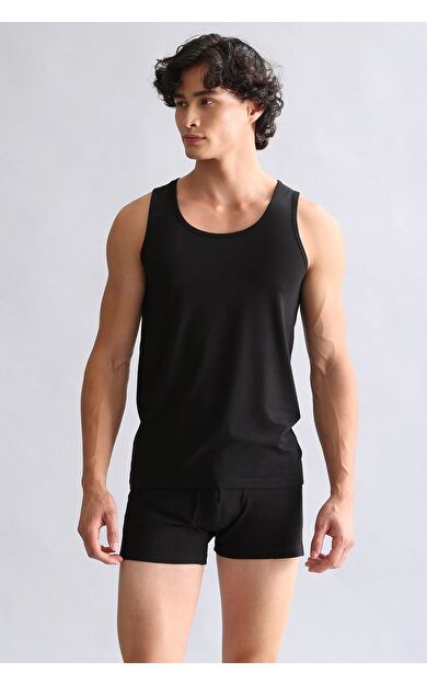 Mısırlı BAMBU HERCULES Slim Fit Basic Atlet Siyah