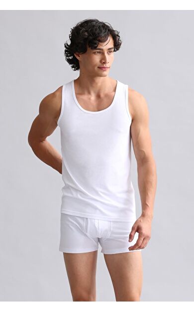 Mısırlı BAMBU HERCULES Slim Fit Basic Atlet Beyaz