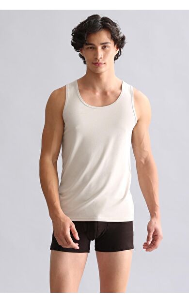 Mısırlı BAMBU HERCULES Slim Fit Basic Atlet Toprak Bej