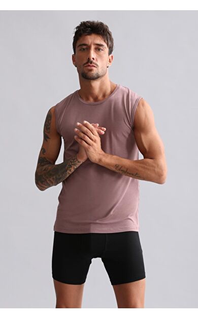 Mısırlı BAMBU HERCULES Slim Fit Bisiklet Yaka Sporcu Atlet / T-Shirt Lavender