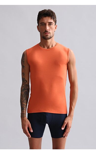 Mısırlı BAMBU HERCULES Slim Fit Bisiklet Yaka Sporcu Atlet / T-Shirt Pas Kırmızı