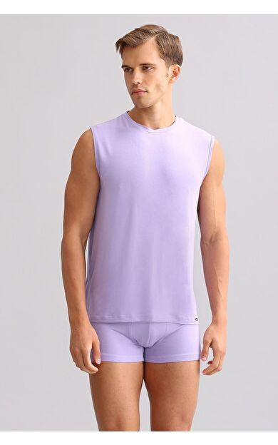 Mısırlı BAMBU ZEUS LUXURY Regular Fit Bisiklet Yaka Sporcu Atlet / T-Shirt Mor