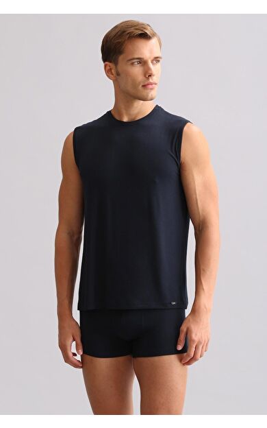 Mısırlı BAMBU ZEUS LUXURY Regular Fit Bisiklet Yaka Sporcu Atlet / T-Shirt Lacivert