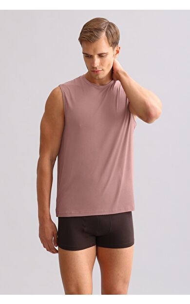 Mısırlı BAMBU ZEUS LUXURY Regular Fit Bisiklet Yaka Sporcu Atlet / T-Shirt Lavender