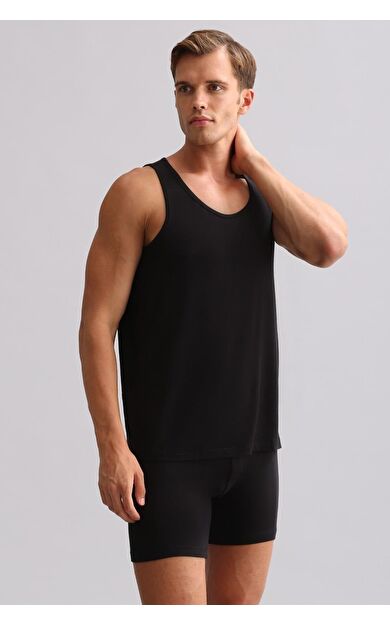 Mısırlı BAMBU ZEUS LUXURY Regular Fit Basic Atlet Siyah