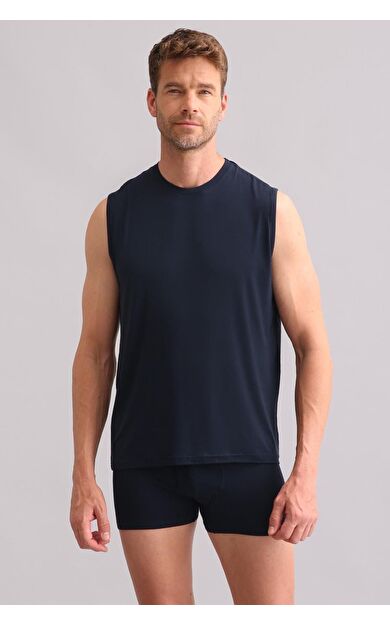 Mısırlı BAMBU ZEUS Regular Fit Bisiklet Yaka Sporcu Atlet / T-Shirt Lacivert