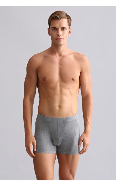 Mısırlı BAMBU ZEUS Regular Fit Boxer Gri Melanj