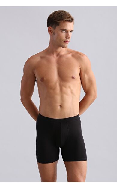 Mısırlı BAMBU ZEUS Regular Fit Long Boxer Siyah