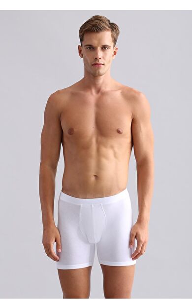 Mısırlı BAMBU ZEUS Regular Fit Long Boxer Beyaz
