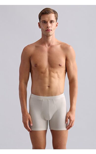 Mısırlı BAMBU ZEUS Regular Fit Long Boxer Toprak Bej