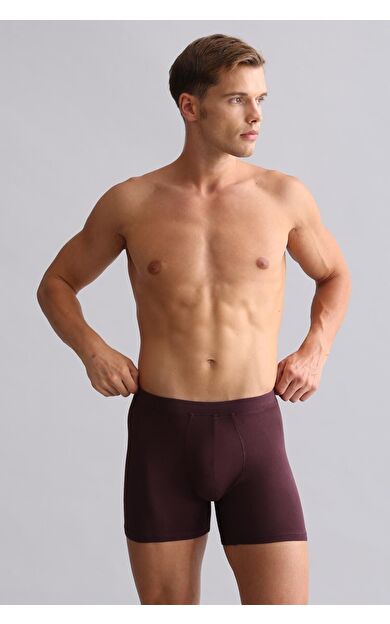 Mısırlı BAMBU ZEUS Regular Fit Long Boxer Mor