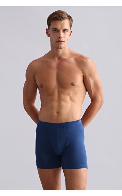 Mısırlı BAMBU ZEUS Regular Fit Long Boxer Gece Mavisi