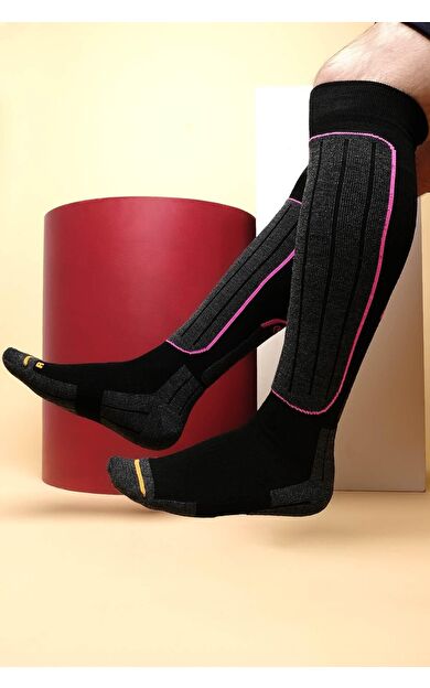 Mısırlı Erkek Anatomik Kayak Ve Snowboard Çorabı Siyah