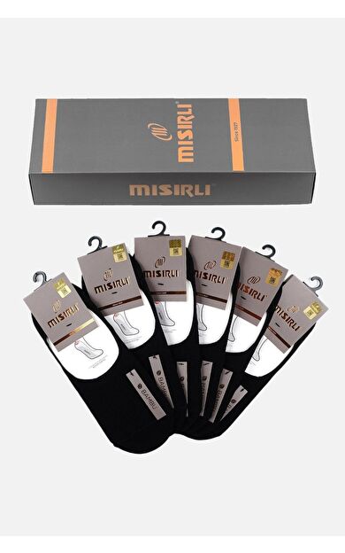 Mısırlı Erkek Bambu 6 Çift Yazlık Babet Çorap Siyah