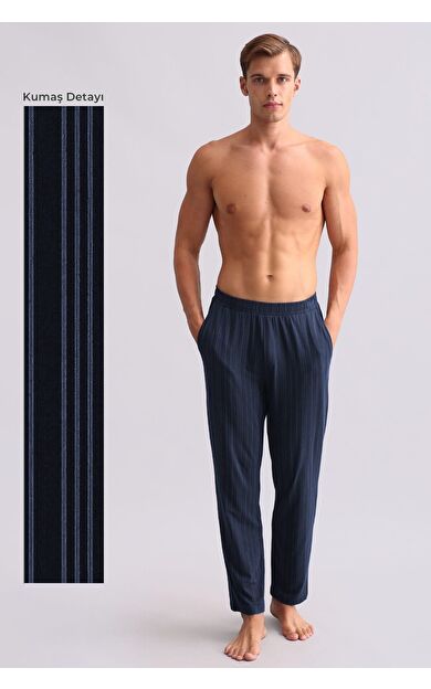 Mısırlı Erkek Bambu Düz Paça Pantolon Lacivert