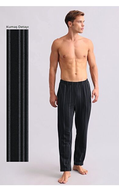 Mısırlı Erkek Bambu Düz Paça Pantolon Siyah