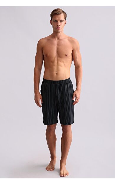 Mısırlı Erkek Bambu Pijama Şort Siyah