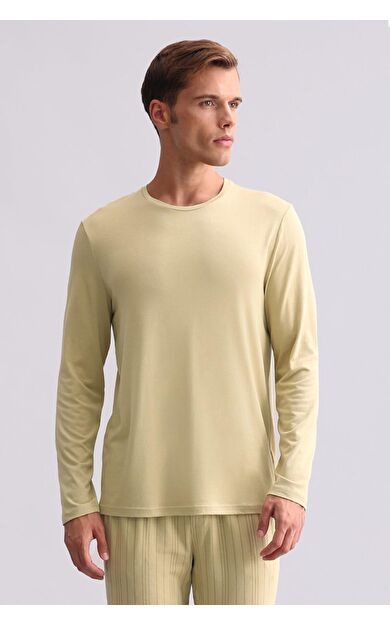 Mısırlı Erkek Bambu Sweatshirt Adaçayı Yeşili