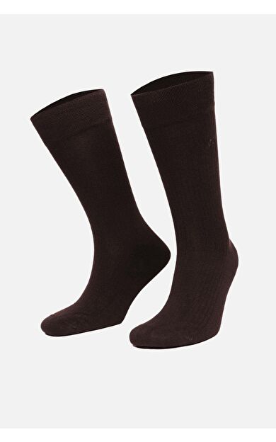 Mısırlı Erkek Bambu Tekli Soket Çorap Kahverengi