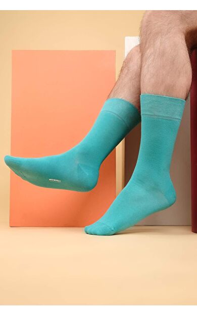 Mısırlı Erkek Bambu Tekli Soket Çorap Mavi