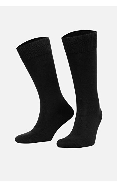 Mısırlı Erkek Bambu Tekli Uzun Konç Çorap Siyah