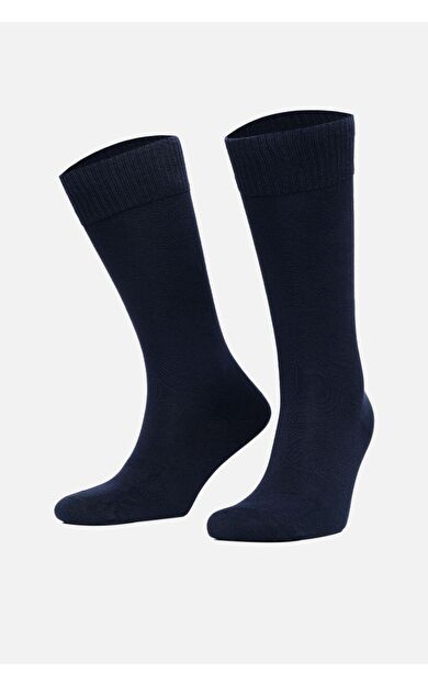 Mısırlı Erkek Bambu Tekli Uzun Konç Çorap Lacivert