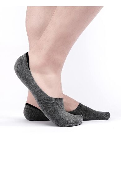 Mısırlı Erkek Bambu Tekli Yazlık Babet Çorap Gri