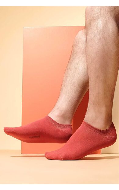 Mısırlı Erkek Bambu Tekli Yazlık No Show Çorap Kiremit