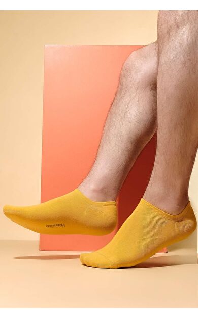 Mısırlı Erkek Bambu Tekli Yazlık No Show Çorap Sarı