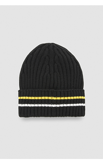 Mısırlı Erkek Çizgili Bere - Jess Siyah