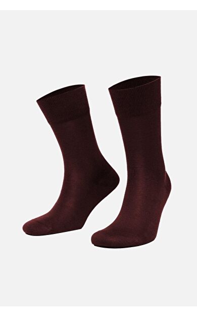Mısırlı Erkek Merserize Tekli Süper İnce Soket Çorap Açık Bordo