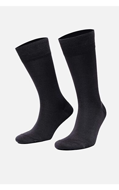 Mısırlı Erkek Merserize Tekli Uzun Çorap Antrasit