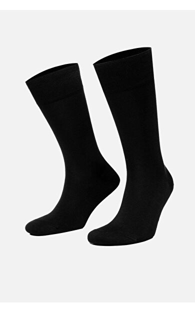 Mısırlı Erkek Merserize Tekli Uzun Çorap Siyah