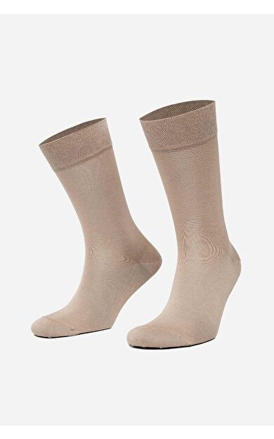 Mısırlı Erkek Merserize Tekli Yazlık Soket Çorap Koyu Bej