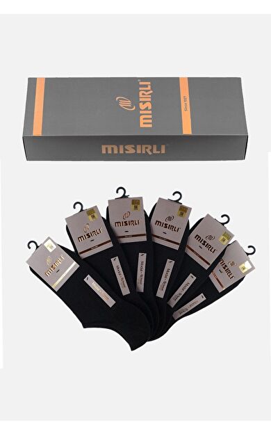 Mısırlı Erkek Modal 6 Çift Yazlık No Show Çorap Siyah