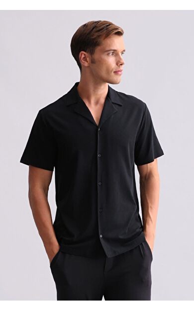 Mısırlı Erkek Modal Kısa Kollu Gömlek Antrasit