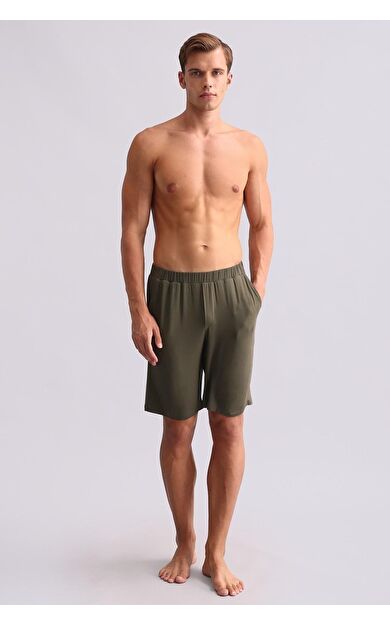 Erkek Modal Şort Pijama Haki