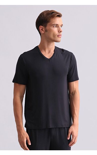 Mısırlı Erkek Modal V Yaka Tişört Antrasit