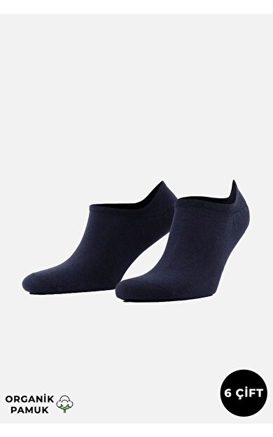 Mısırlı Erkek Organik Pamuklu 6 Çift No Show Çorap Çok Renkli