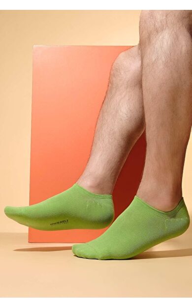 Mısırlı Erkek Organik Pamuklu Tekli No Show Çorap Yeşil