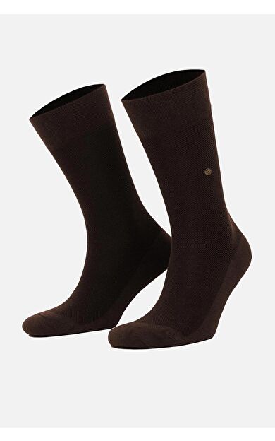 Mısırlı Erkek Organik Pamuklu Tekli Soket Çorap Kahverengi