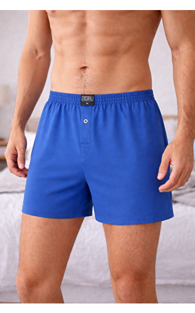 Mısırlı Erkek Pamuklu Ares Boxer İndigo