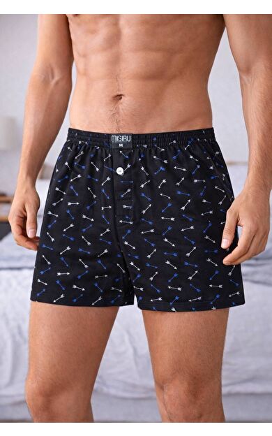 Mısırlı Erkek Pamuklu Artemis Desenli Boxer Ok Desenli