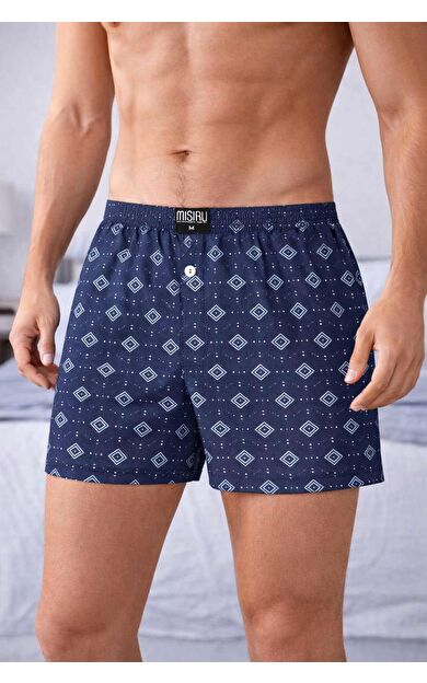 Mısırlı Erkek Pamuklu Artemis Desenli Boxer Baklava Desenli