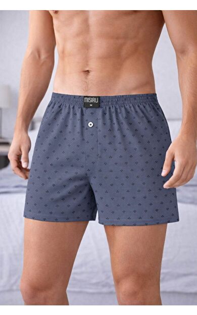 Mısırlı Erkek Pamuklu Artemis Desenli Boxer Yaprak Desenli