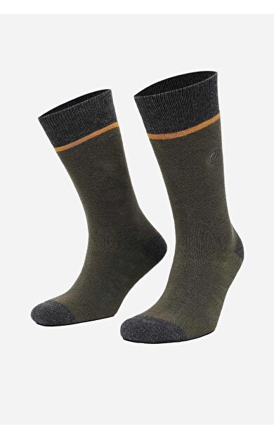 Mısırlı Erkek Pamuklu Havlu Tekli Soket Çorap Haki