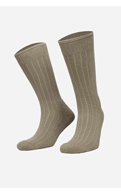 Mısırlı Erkek Pamuklu Outdoor Tekli Uzun Konç Çorap Haki