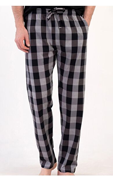 Mısırlı Erkek Pamuklu Pantolon Gri/Siyah