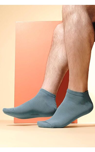 Mısırlı Erkek Pamuklu Tekli Yazlık Patik Çorap Pastel Mavi